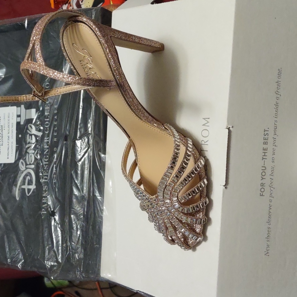 Rose Gold studded heels